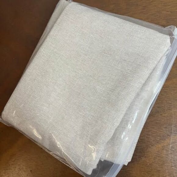52"x70" Beige Rectangular Tablecloth Fits 28x46 - 40x58 - Picture 2 of 3